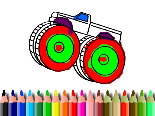 image BTS Monster Truck Coloring