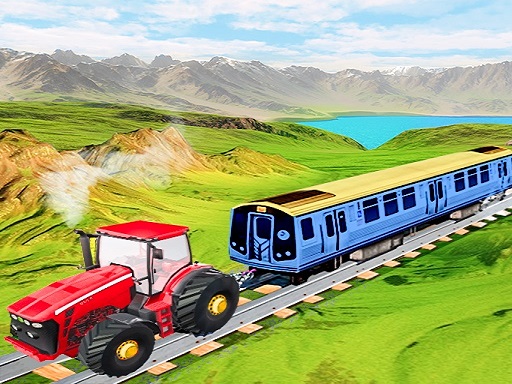image Chain tractor train towing game