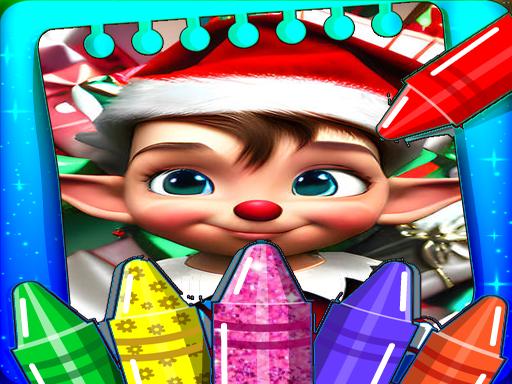 image Christmas Elves Coloring Game