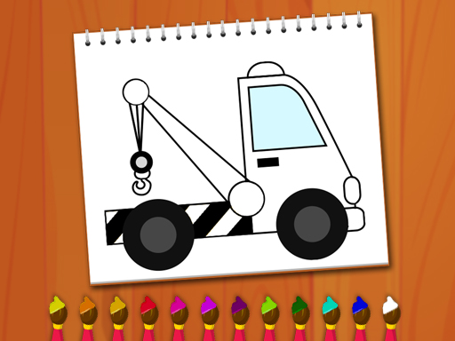 image Coloring Book: Excavator Trucks