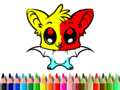 image Cute Bat Coloring Book