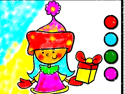 image Easy Coloring SantaClaus