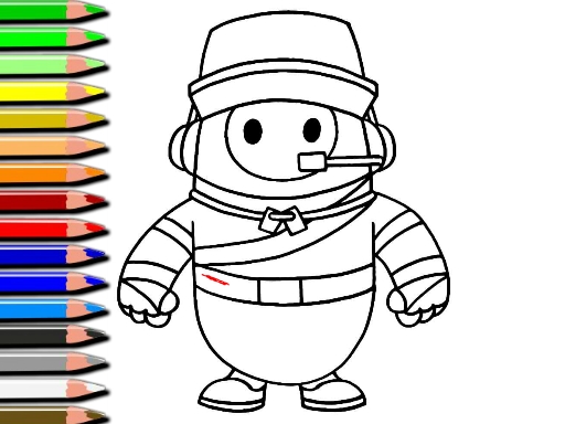 image Fall Guys Halloween Coloring Bok