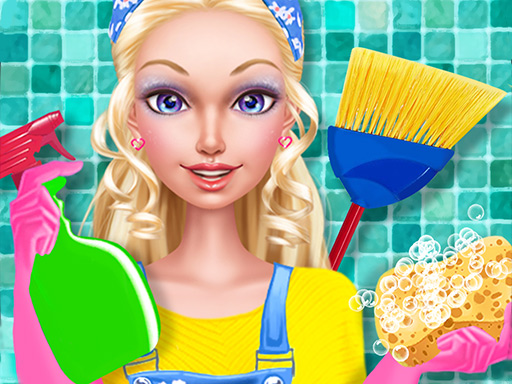 image Fashion Doll House Cleaning