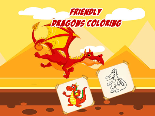 image Friendly Dragons Coloring