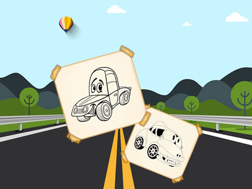 image Funny Cars For Kids Coloring
