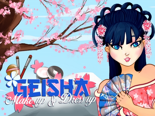 image Geisha make up and dress up