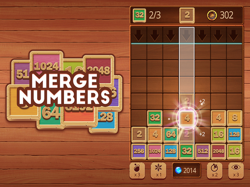image Merge Numbers : Wooden edition