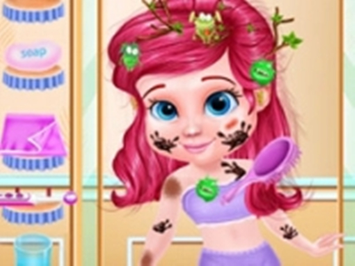 image Messy Little Mermaid Makeover - Makeup &amp; Dressup