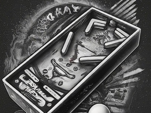 image Pinball Black N White