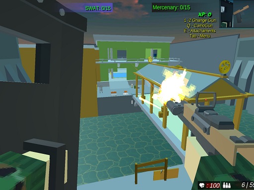 image Pixel Crazy Minecraft shooter