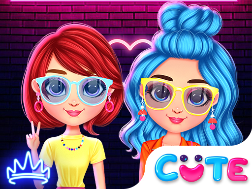 image Rainbow Girls Neon Fashion