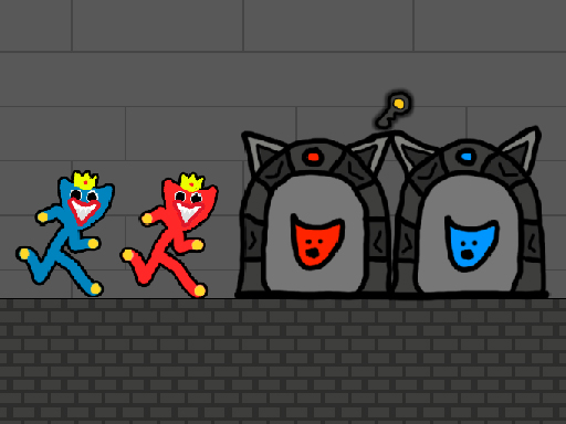 image Red and Blue Stickman Huggy 2