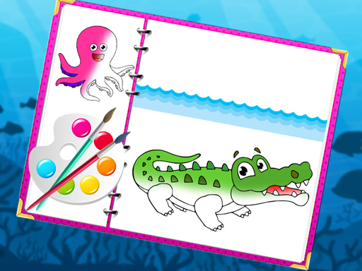 image Sea Creatures Coloring Book