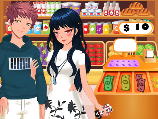image Supermarket Grocery Store Girl