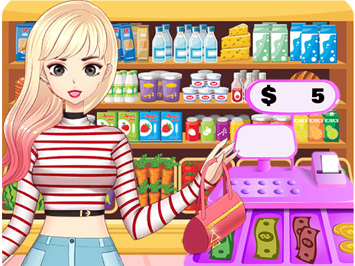 image Supermarket Store Girl