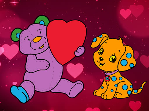 image Valentine Pets Coloring Book