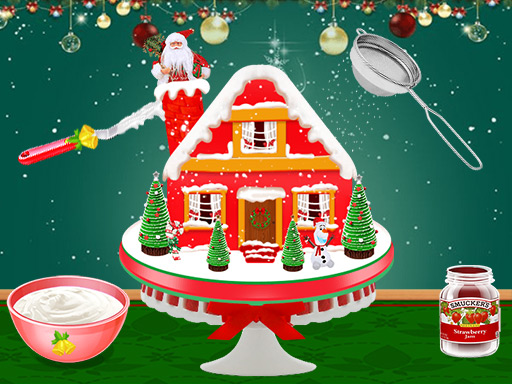 image Xmas Gingerbread House Cake