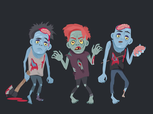 image Zombies And Skeletons Coloring